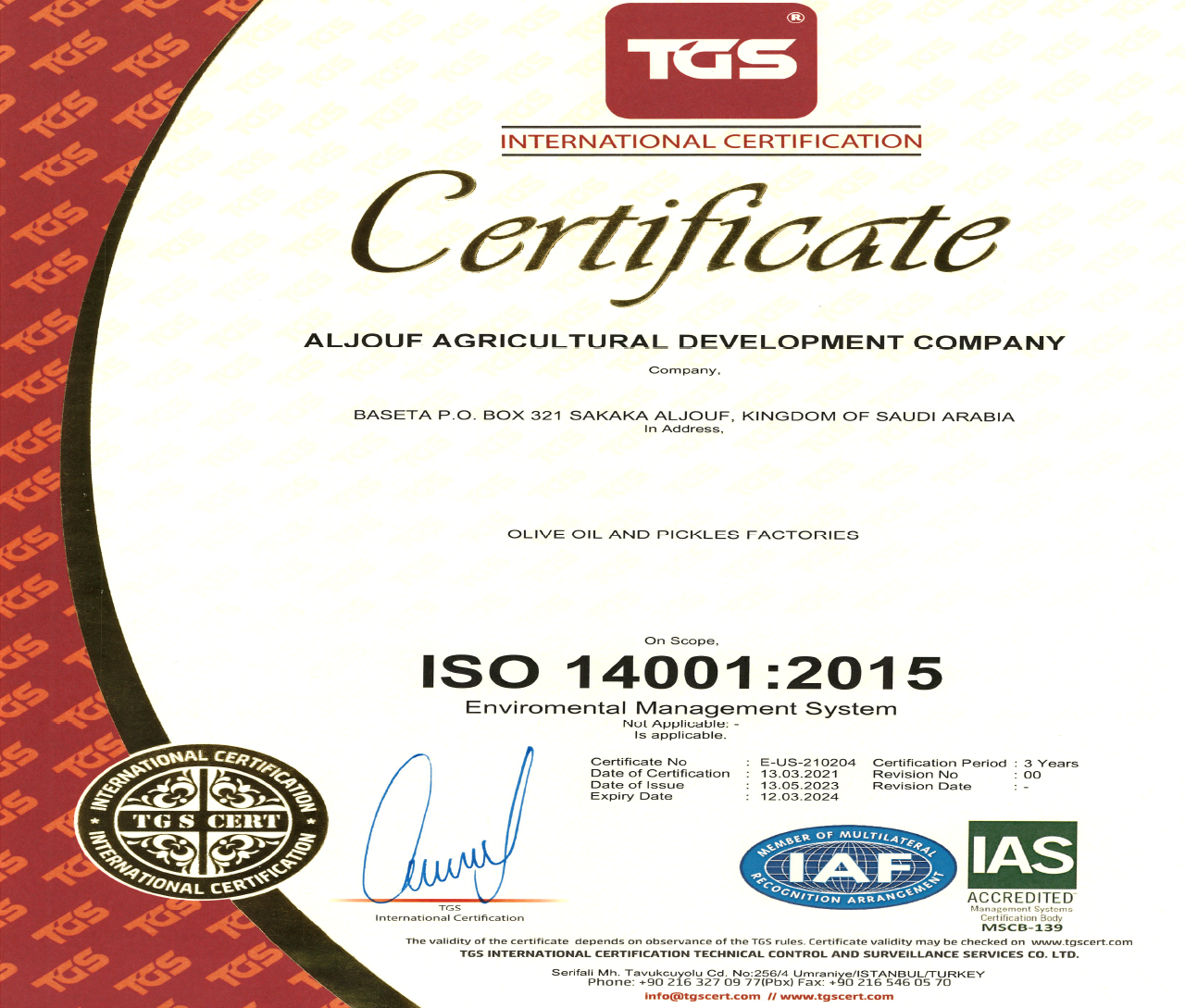 Certificate 9