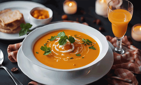 شوربة العدس المنكهة بزيت الزيتون